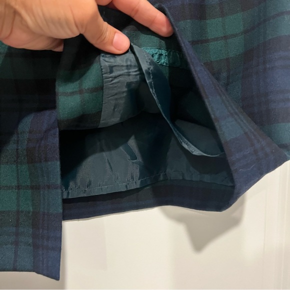 J. Crew Women's Wool Blend The Pencil Skirt in Navy & Green Tartan Plaid Sz. 4 - Picture 6 of 9